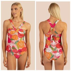 Trina Turk NWT Sunny Bloom Convertible Tankini Size 6 Lightly Padded top only
